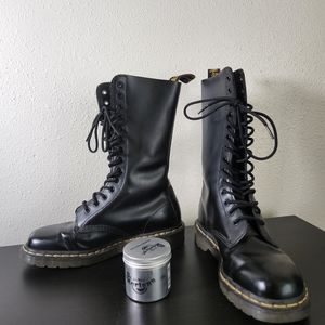 Dr. Martens 1914 Smooth Leather Tall Boots with Wonder Balsam